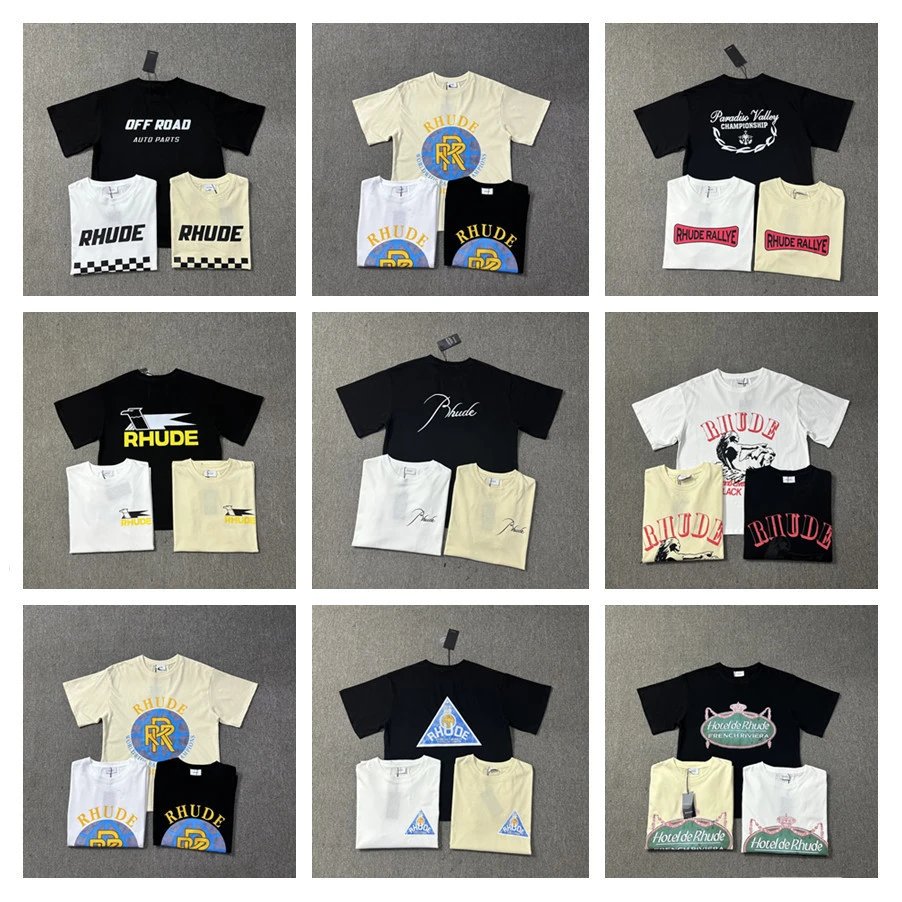 Short-sleeved t-shirts for men and women American high street half-sleeved  